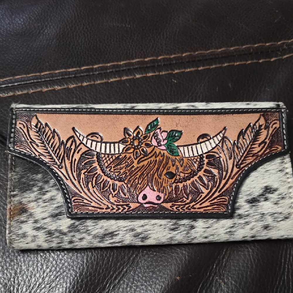Myra Bag Brown and Black Cowhide Wallet